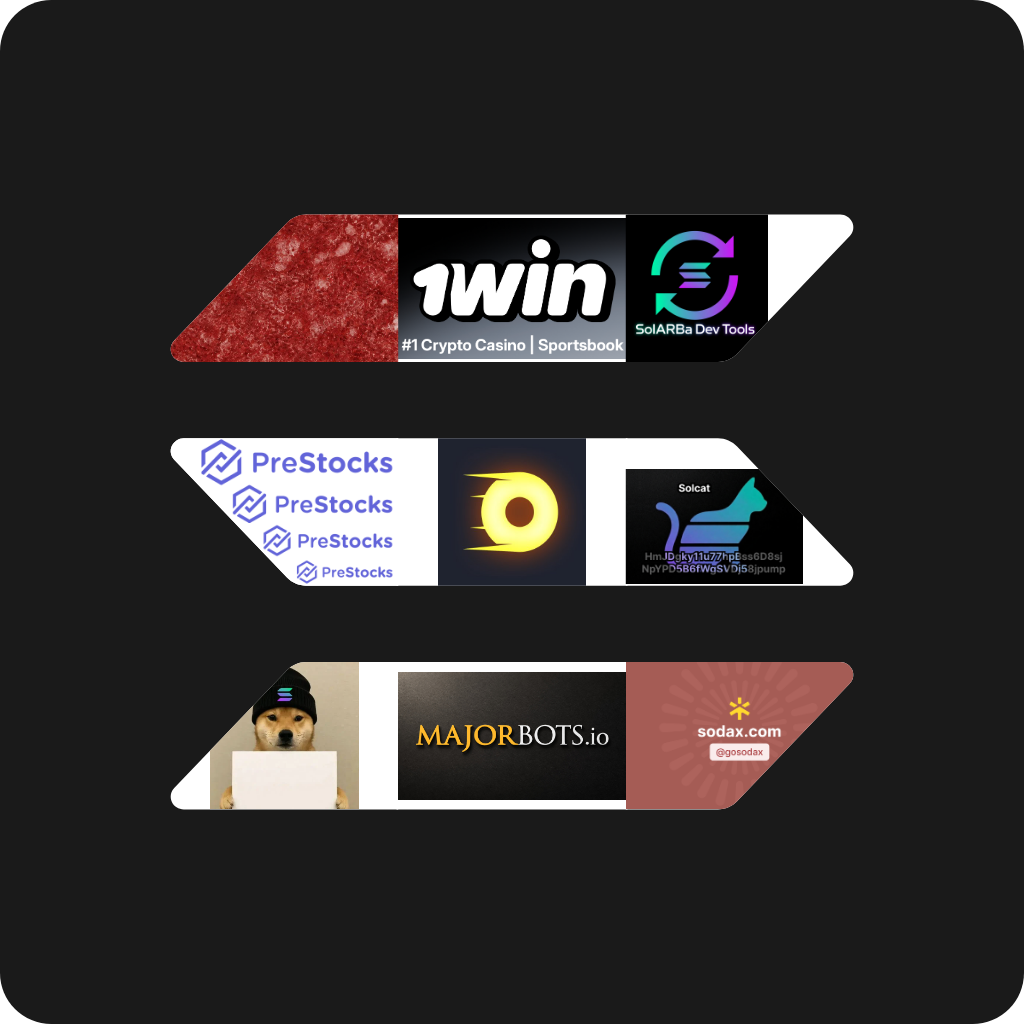 The Solana profile picture as it stands: the mark with each zone's leading brand logo.